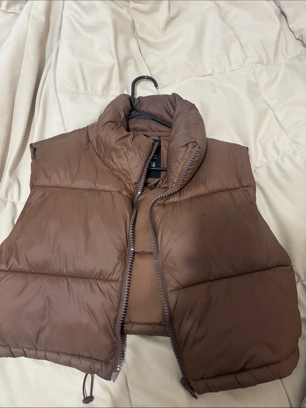 Padded Brown Woman’s Vest Jacket